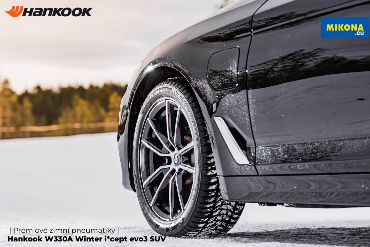 Zimní pneumatika Hankook W330A Winter i*cept evo3 SUV – detail směrového dezénu s 3D lamelami pro silný záběr, jisté brzdění a bezpečnou jízdu v zimě.